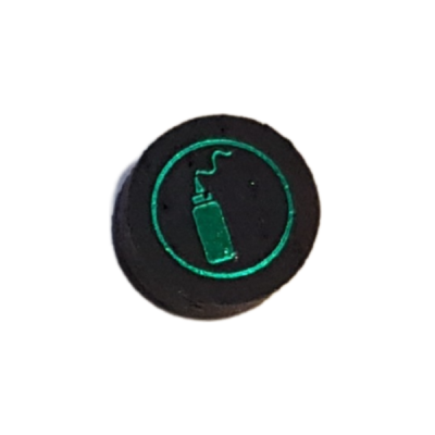 Acuerate Leder 14mm 3 Stück schwarz/grün soft